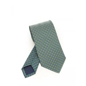 [SALVATORE FERRAGAMO] 라프리마 남성 실크 타이 351284784692 007 그린 /15