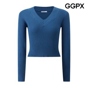 GGPX  V넥 크롭 심플 니트 (GPCKP018F)