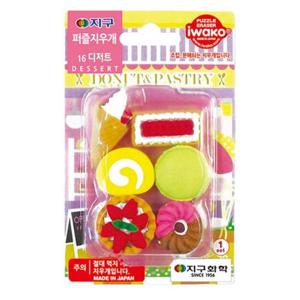 지구화학 퍼즐 지우개 완구 (no.16 디저트)
