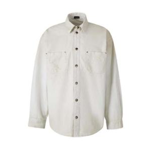 25 FW 발렌시아가 더티 이펙트 워크웨어 오버셔츠 화이트 831349TSP01