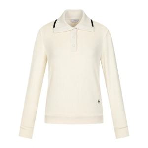 [핑]여성 융본딩 골지  카라 긴팔  티셔츠121E4TO351_IV