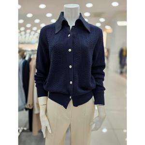 [더아이잗]데님배색 니트 가디건 IRCM1CD821NV10