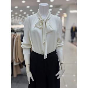 [더아이잗]플리츠 타이넥 블라우스 IRAA0BL011CR10