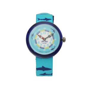 플릭플락 FBNP157 POOL IN MIAMI SHARKASM 아동 나토시계