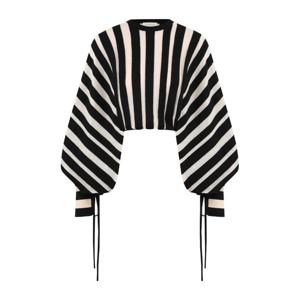 짐머만 스트라이프 벌룬 슬리브 크롭 스웨터 7321TC261 BKCRSTR