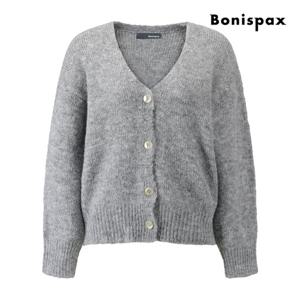 [보니스팍스(여성의류)]루즈핏 V넥 울 블렌딩 니트 가디건 XPCKG011M0