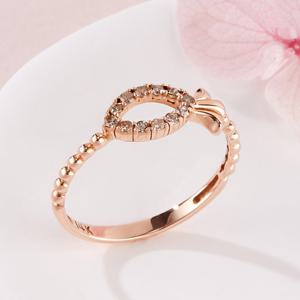 [비앤비골드] 14K 꼬냑 라인 물고기 촘촘볼 반지 DIR42368