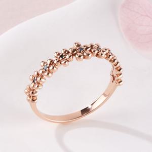 [비앤비골드] 14K 청다이아 버블 플라워 반지 DIR42366