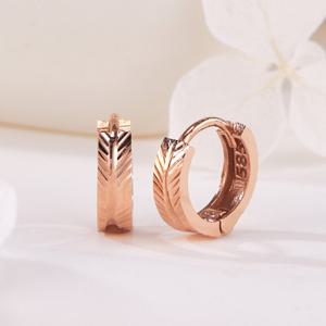 [비앤비골드] 14K 두줄 립스 컷팅 원터치 링귀걸이 S 한쌍 PNE42359