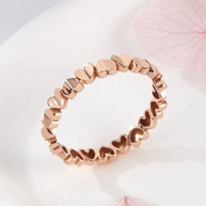 [비앤비골드] 14K 지그재그 컷팅 하트 올밴드 반지 SRS42338