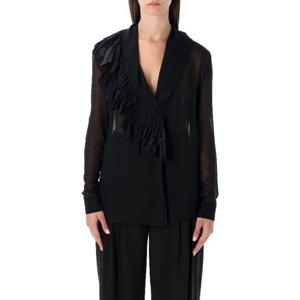 알베르타페레티 실크 시폰 러플 블라우스 02055116 0555