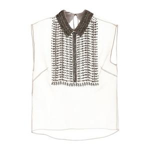 알베르타페레티 비즈 시폰 민소매 탑 A02075141 0488