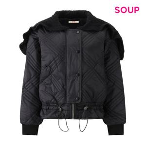 [숲]세일러 니트 카라 퀄팅 패딩 점퍼 S5CJP01