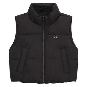 소이 HC33 블랙 크롭 웰론 조끼 23w0159