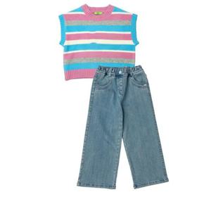 [티파니(정상)]멀티S/T니트데님팬츠세트(T45KAW011P040)