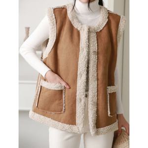 [모리스커밍홈]뽀글이 양털 무스탕 조끼_M2512MU004D