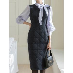 [모리스커밍홈][55-66]민소매 패딩 원피스_M2512OP109D