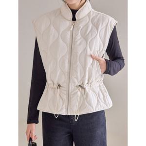 [모리스커밍홈]스트링 하이넥 카라 퀼팅 패딩 조끼_M2512PV005D