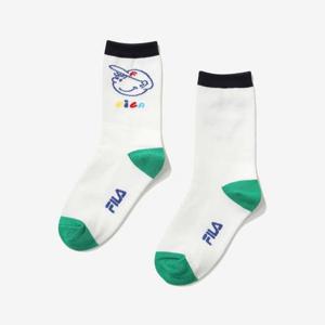 [휠라키즈]피크닉 캐릭터 장목 양말_ (FK3SCG1002X_OWH)