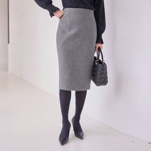 [모리스커밍홈] [55-77]하이웨이스트 모직 펜슬 스커트_M2512SK108D