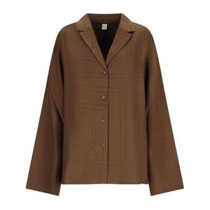 토템 모노그램 버튼 칼라 셔츠 251WRT976FB0080 034