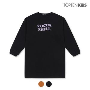 [탑텐키즈][탑텐키즈] 여아 테리 크루넥 원피스_MKB3OO2201