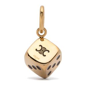 셀린느 골드 다이스 에나멜 도트 펜던트 B102L 2U54GHT0