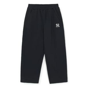 MLB 키즈 베이직 스몰로고 기모 스트레이트 팬츠(7APTB1056-50BKSS)