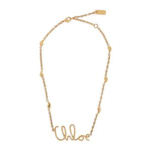 끌로에 아이코닉 로고 펜던트 어드저스터블 체인 목걸이 CHC24A