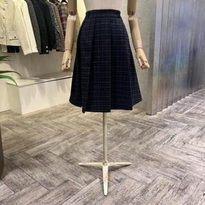 [ab.f.z]AOA5HS31G_백밴딩 체크 플리츠 미디 스커트