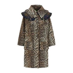 바버 애니멀 프린트 왁스드 코튼 러플 코트 LWB0931LWB BK11