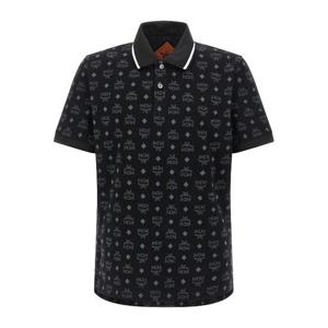 엠씨엠 코튼 자카드 사이드 스플릿 폴로 티셔츠 MHTGSMM03 BK