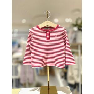 블루독베이비 10 26SS (RD) 스트라이프 골지티셔츠 B (4611933004)