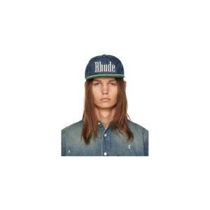 25 FW 루드 남성 인디고 블루 로고 데님 볼캡 232923M139002