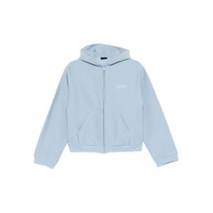 발렌시아가 후드 티셔츠 851236 TTVJ24773 Clear Blue