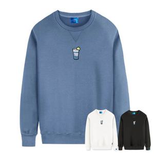 엘라모 M칵테일자수 기모맨투맨 S~4XL 빅사이즈 남성 겨울