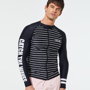 [아르고]남성 집업래쉬가드 NEW STRIPE(BK)