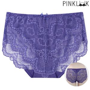 [핑크룩] 95~105 엘루 레이스 노라인 여성팬티1종/퍼플