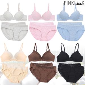 [핑크룩] ABC컵 학생속옷 순면브라 코튼브라팬티3종셋트+선물