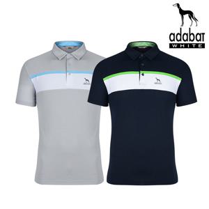 아다바트화이트 남성 반팔카라티 A8M-MTS151 2종택1