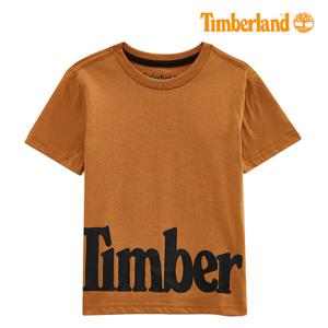 [팀버랜드키즈]밑단 프린트 라운드 티셔츠(TLSDA09F_740)