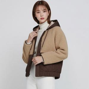 (레코브) 퀼팅 뽀글이 배색 후드 패딩 점퍼(LC21BYPD002X)