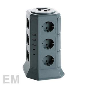 [백화점][테팔(가전)]텔로 usb 타워 멀티탭 에디션 17구 딥카키