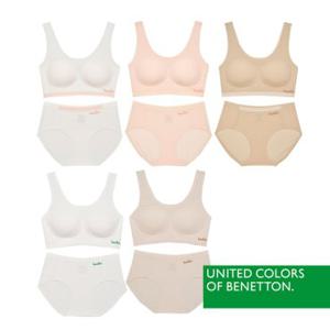 [베네통] 베네통 키즈 투톤 프리컷/메쉬 퓨징 주니어 브라팬티 4종세트 택1