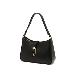 닥스 액세서리 25FW D-LOCK 블랙 D락장식 가죽 숄더백 M DCBA5F975BK