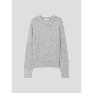 (215X51AY42) [에잇세컨즈] 크롭 라운드 니트  라이트 그레이