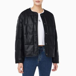 [백화점]CK진  여성 폭스 레더 퀼팅 자켓(44D514G)