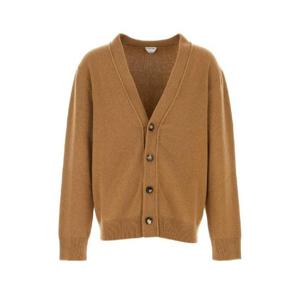 BOTTEGA VENETA Camel stretch cashmere blend cardigan 816240V2MM0 7802