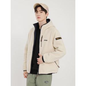 [백화점][지프]남여공용 뽀글이 양면 배색라인 후드 집업 자켓 점퍼 (GM1TZU193)