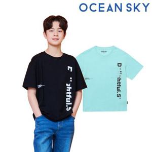 [오션스카이] 남아 OVER-FIT 포켓 레터 그래픽 T-SHIRT